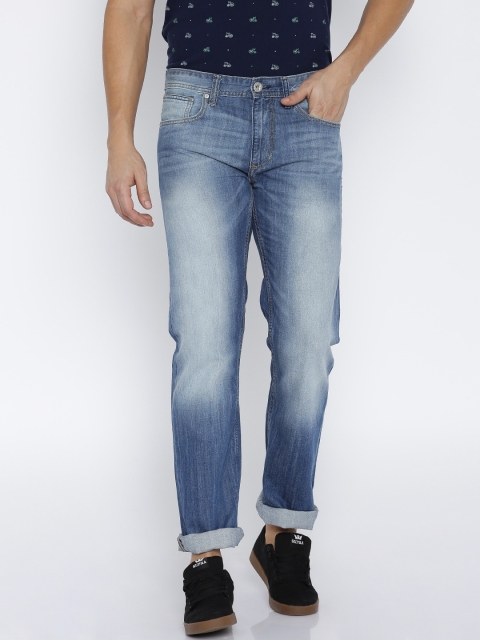 

Pepe Jeans Men Blue Holborne Regular Fit Low-Rise Clean Look Jeans