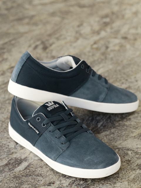 

Supra Men Blue Solid Regular Sneakers