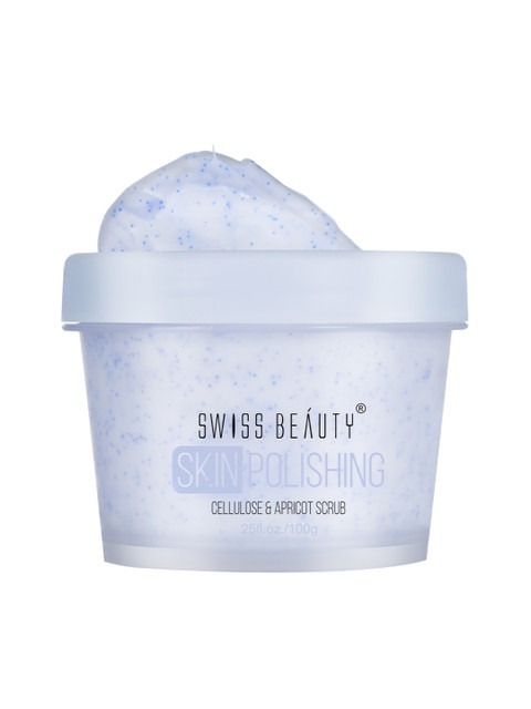 

SWISS BEAUTY Skin Polishing Cruelty-free Cellulose & Apricot Face Scrub - 100 g, Violet
