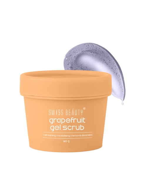 

SWISS BEAUTY Grapefruit Gel Scrub - Revitalising - Removes Dead Skin - 80 g, Purple