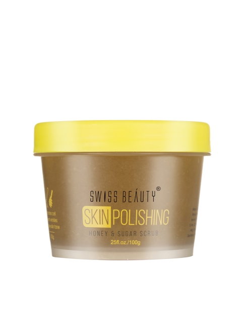 

SWISS BEAUTY Skin Polishing Honey & Sugar Face Scrub - 100 g, Brown