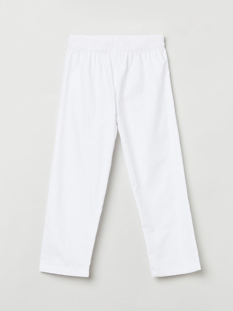 

max Boys White Regular Fit Trousers