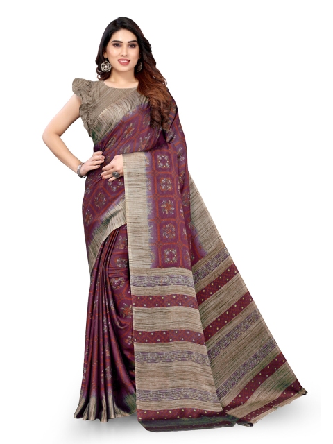 

KALINI Pink & Beige Floral Saree