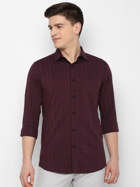 

Allen Solly Men Maroon Slim Fit Checked Casual Shirt
