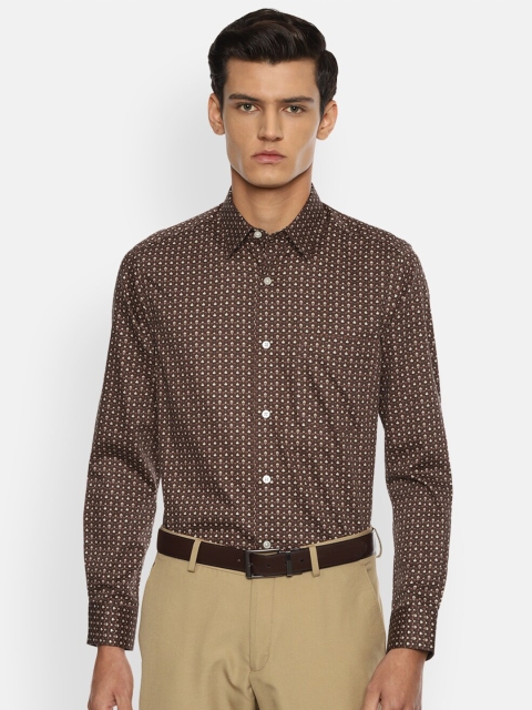 

Louis Philippe Gods & Kings Men Brown Printed Formal Shirt