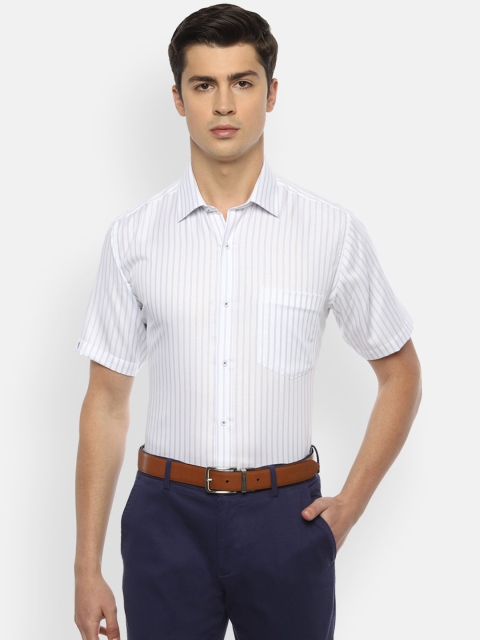 

Van Heusen Men White Striped Regular Fit Formal Shirt