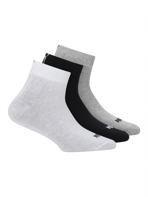 

Puma Pack of 3 Brand Logo Printed Cotton Socks, White