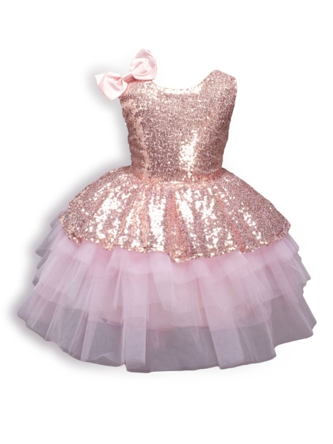 

Hopscotch Girls Pink Embellished Dress