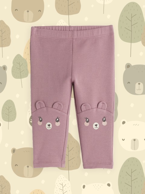 

H&M Girls Mauve Brushed-Inside Leggings