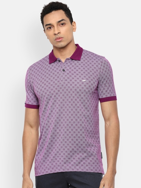 

Van Heusen Men Purple Polo Collar Pure Cotton T-shirt
