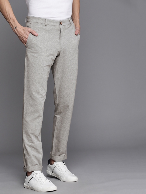 

Louis Philippe Sport Men Grey Slim Fit Low-Rise Chinos Trousers