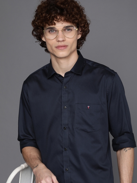 

Louis Philippe Jeans Men Navy Blue Slim Fit Pure Cotton Casual Shirt