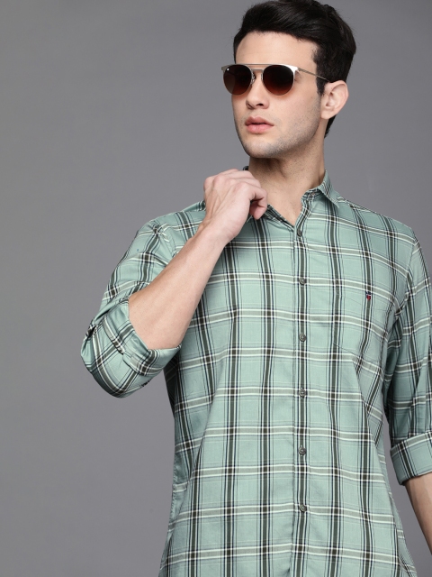 

Louis Philippe Sport Men Green Slim Fit Checked Casual Shirt
