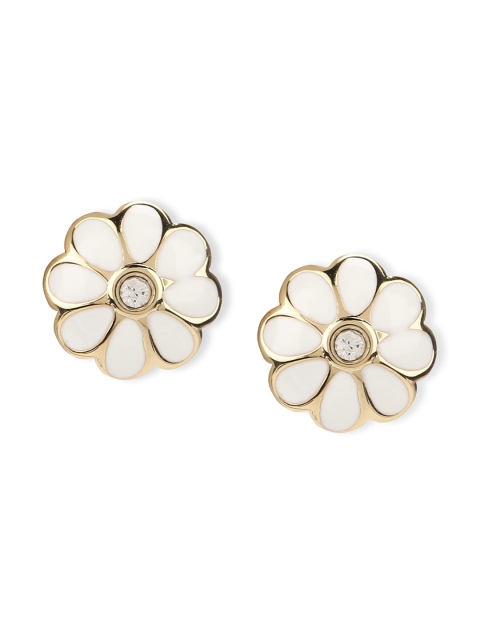 

Ted Baker White & Gold-Toned Floral Studs Earrings
