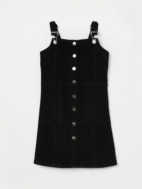 

Fame Forever by Lifestyle Girls Black Solid Dungaree