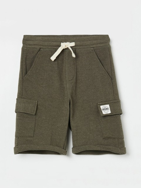

Fame Forever by Lifestyle Boys Olive Green Solid Cotton Shorts