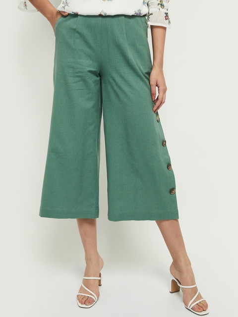 

max Women Green Culottes Trousers