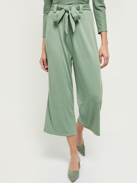 

max Women Green Culottes Trousers