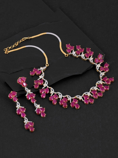 

Tistabene Woman Red Coloured Stone Necklace Set
