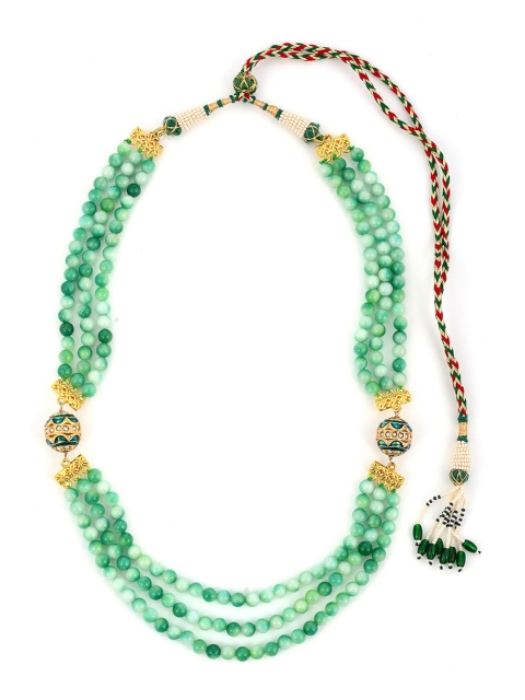 

Tistabene Gold-Plated Green Beaded Jewellery Set