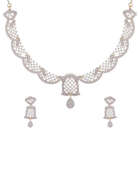 

Tistabene White CZ-Stone Studded Jewellery Set