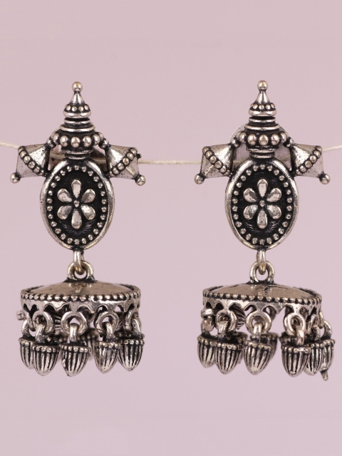 

Silgo Silver-Plated Oxidised Drop Earrings