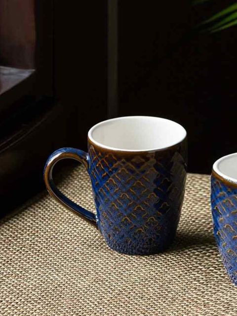 

ExclusiveLane Blue Handcrafted Solid Ceramic Glossy Mug