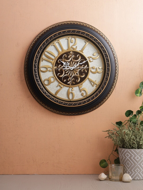 

House Of Accessories Copper-Toned & Black Vintage Wall Clock