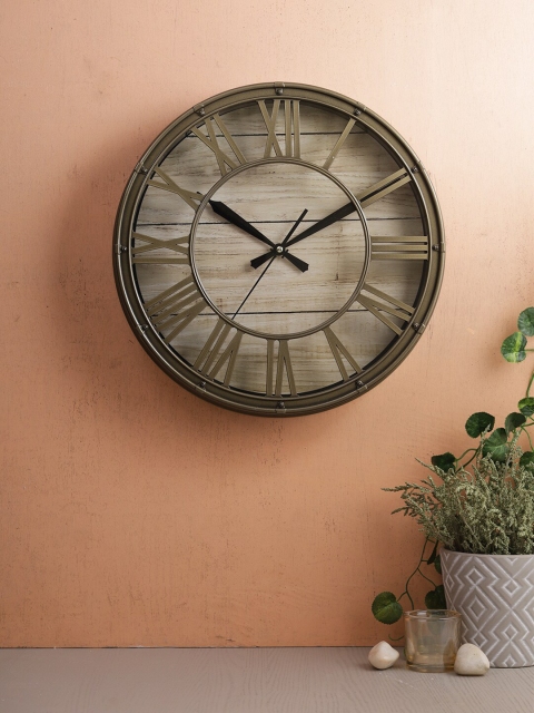 

House Of Accessories Copper-Toned Vintage Analogue Wall Clock 37 cm