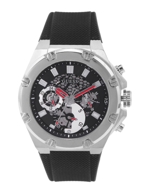 

GUESS Men Black Patterned Analogue Watch GW0334G1