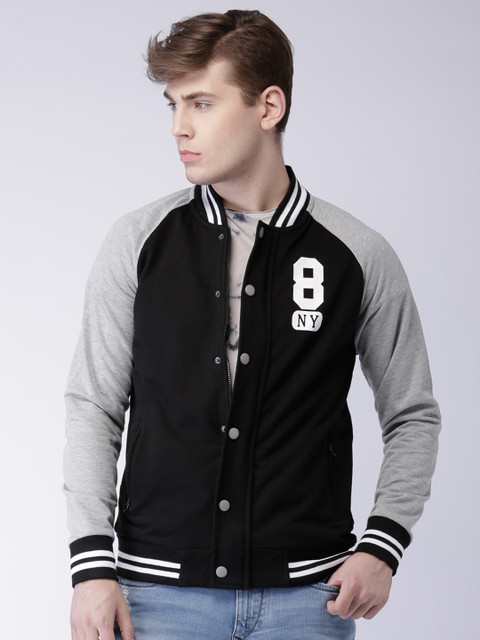 

Moda Rapido Black & Grey Melange Varsity Sweatshirt