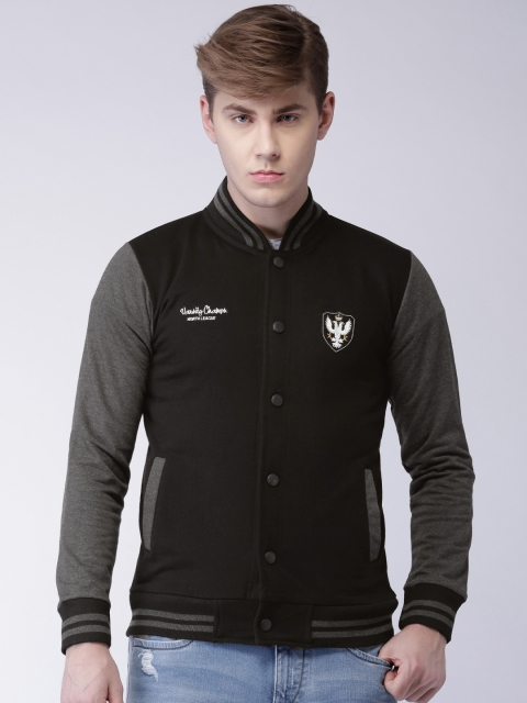 

Moda Rapido Black & Grey Colourblock Varsity Sweatshirt