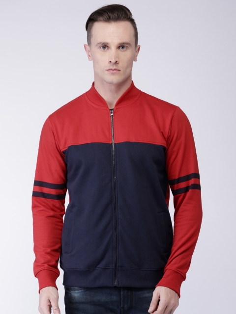 

Moda Rapido Red & Navy Colourblocked Varsity Sweatshirt