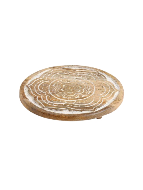 

Amoliconcepts Brown & White Beautiful Carved wash Trivet