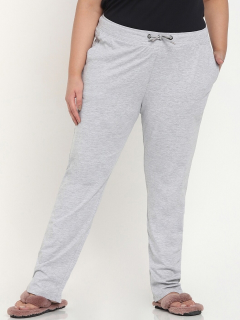 

Bewakoof Plus Women Grey Pure Cotton Lounge Pants