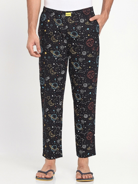 

Bewakoof Men Blue Printed Lounge Pants