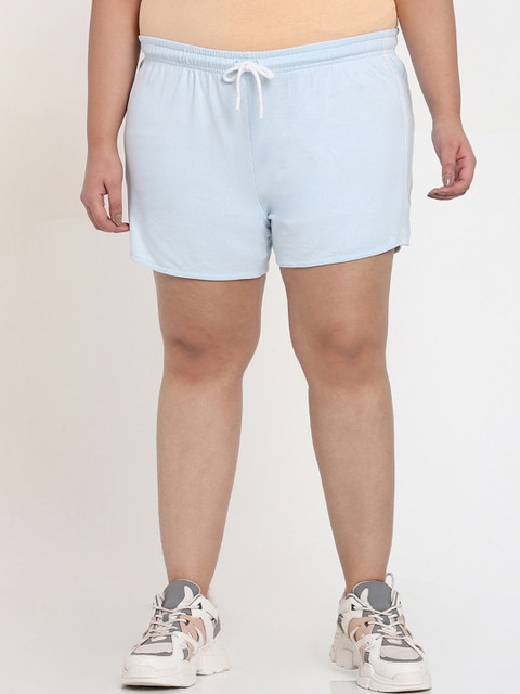 

Bewakoof Plus Women Blue Sports Shorts