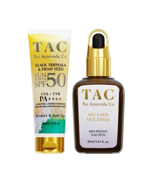 

TAC - The Ayurveda Co. Set of Face Serum & Sunscreen, Yellow