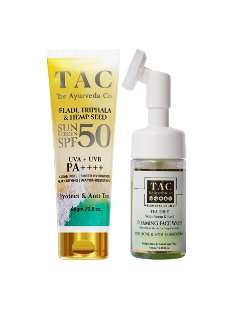 

TAC - The Ayurveda Co. Set of Sunscreen & Foaming Face Wash, White