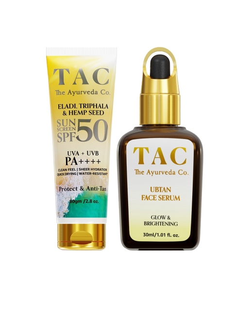 

TAC - The Ayurveda Co. Set of Face Serum & Sunscreen, White