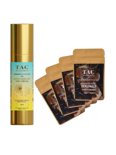 

TAC - The Ayurveda Co. Set of Day Cream & Face Polisher, Brown