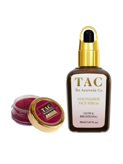 

TAC - The Ayurveda Co. Set of Face Serum & Lip Balm, Transparent