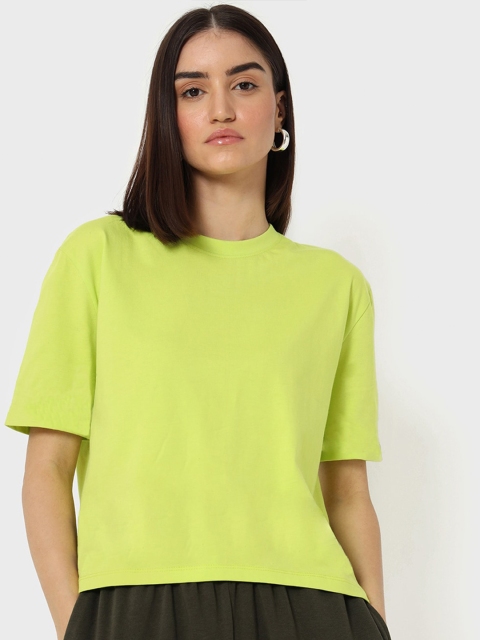 

Bewakoof Lime Green Boxy Top