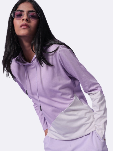 

Bewakoof Women Purple Hooded Sweatshirt