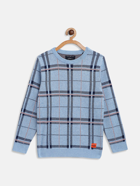 

Octave Boys Blue Checked Pullover