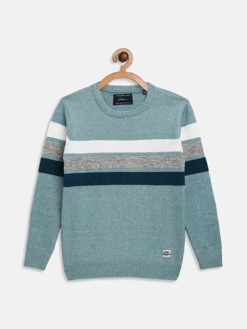 

Octave Boys Blue & Grey Melange Striped Acrylic Pullover