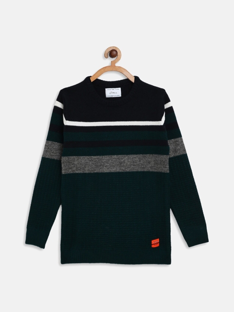 

Octave Boys Green & Grey Striped Pullover