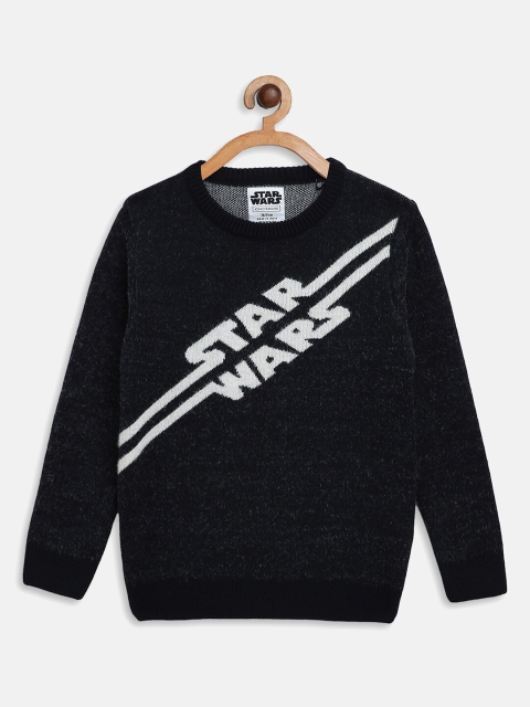 

Octave Boys Navy Blue & White Star Wars Printed Pullover