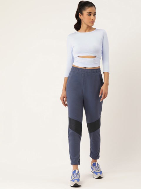 

KICA Women Blue Solid Top & Track Pants Set