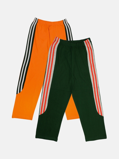 

TINY HUG Boys Set of 2 Solid Lounge Pants, Orange
